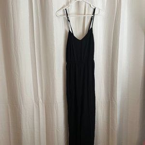 NUDE Black Jumpsuit with Front Leg Slits-NWT